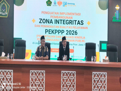Pastikan Peningkatan Kualitas Layanan Publik, Kemenag Gresik Selaraskan Komitmen WBK-WBBM Se-Jawa Timur 